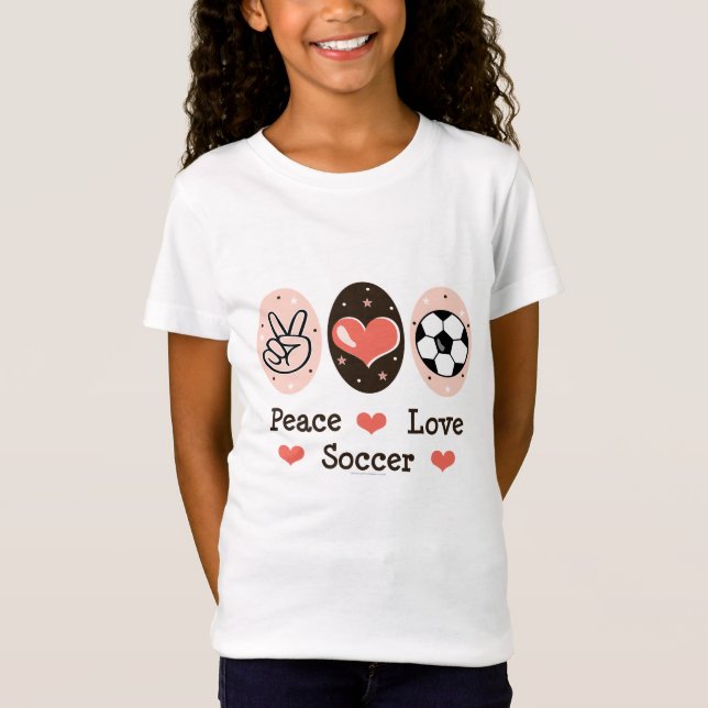Camiseta del niño del fútbol del amor de la paz (Anverso)