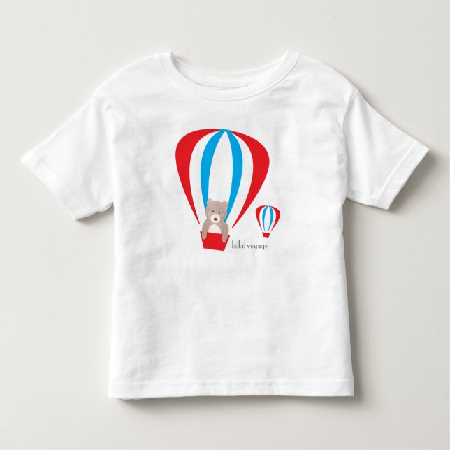 Camiseta del niño del globo del oso de peluche (Anverso)