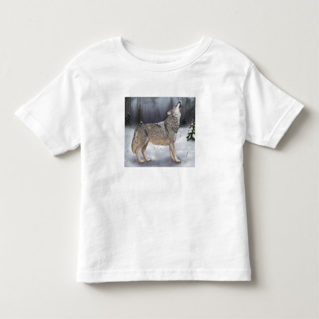 Camiseta del niño del lobo del invierno (Anverso)