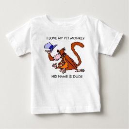 CAMISETA DEL NIÑO DEL MONO DEL MASCOTA