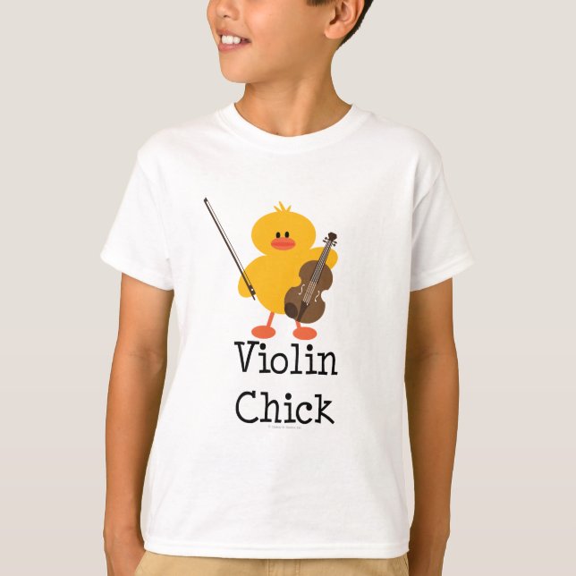 Camiseta del niño del polluelo del violín (Anverso)