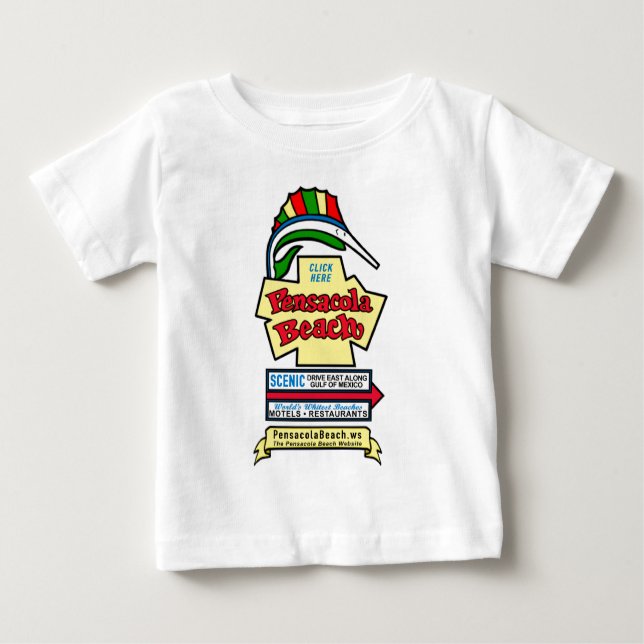 Camiseta del niño del Rótulo de la playa de (Anverso)