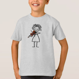 Camiseta del niño del violín