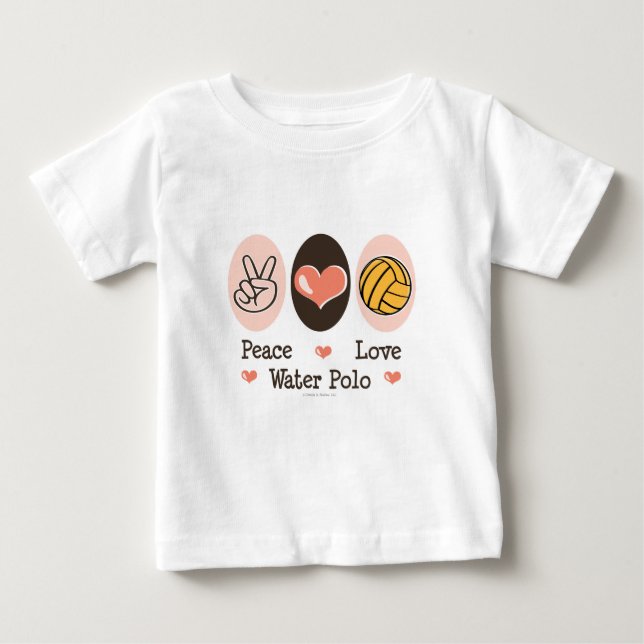 Camiseta del niño del water polo del amor de la (Anverso)