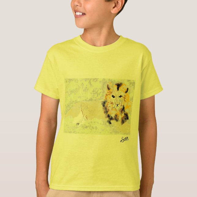 Camiseta del niño: el engaño del león (Anverso)