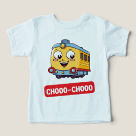 Camiseta del niño en el tren