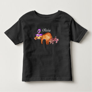 Camiseta del niño pequeño de la bruja divertida vo