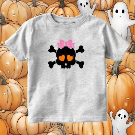 Camiseta del niño pequeño del cráneo del pelo del 