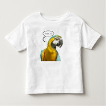 Camiseta del niño pequeño del loro parlante divert