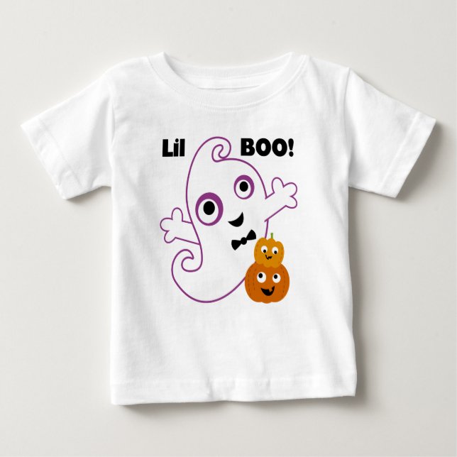 Camiseta del niño pequeño Lil BOO Halloween (Anverso)