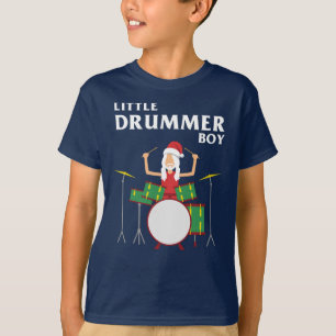 Camiseta del niño pequeño tambor Navidades