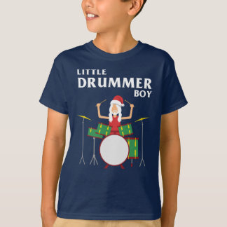 Camiseta del niño pequeño tambor Navidades