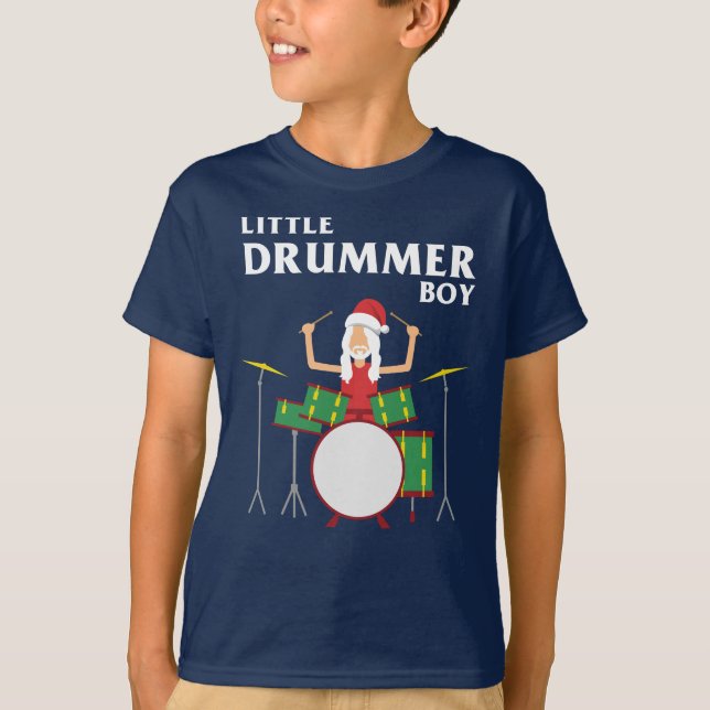 Camiseta del niño pequeño tambor Navidades (Anverso)
