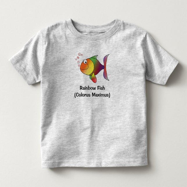 Camiseta del niño y del bebé de los pescados de (Anverso)