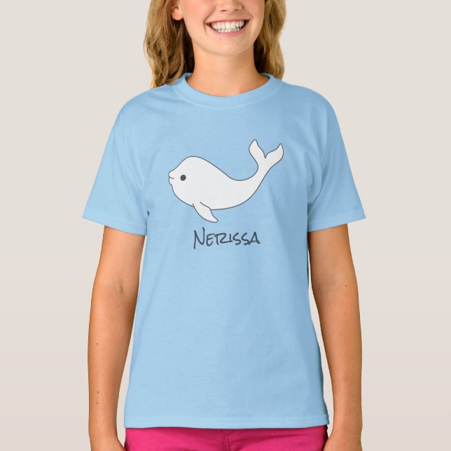 Camiseta del nombre de la ballena de la beluga (Anverso)
