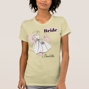 Camiseta del nombre de la novia del grupo neutral