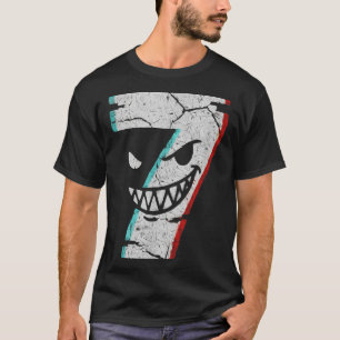 Camiseta del Número 7 Malvado - Chiste 7 Se Comió 
