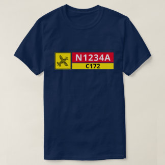 Camiseta del número de avión con señal de pista de