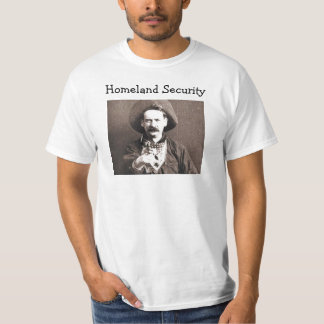 Camiseta del oeste vieja de la seguridad de patria