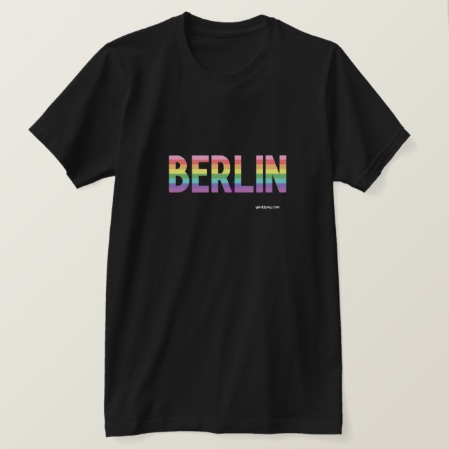 Camiseta del Orgullo de Berlín | Bandera arcoiris  (Anverso del diseño)