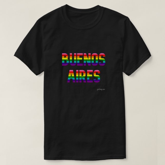 Camiseta del Orgullo de Buenos Aires | Bandera arc (Diseño del anverso)