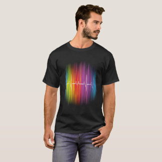 Camiseta del orgullo de Lgbt - pulso del arco iris