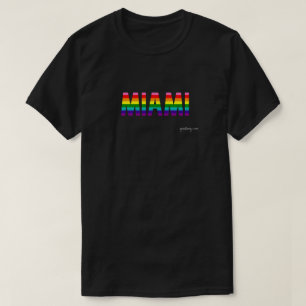 Camiseta del Orgullo de Miami Bandera arco iris