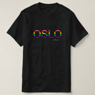 Camiseta del Orgullo de Oslo   Bandera arcoiris ga
