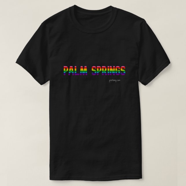 Camiseta del Orgullo de Palm Springs | Bandera arc (Diseño del anverso)
