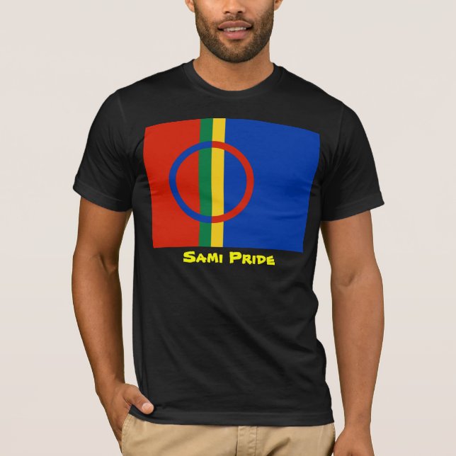 Camiseta del orgullo de Sami (negro) (Anverso)