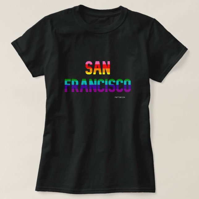 Camiseta del Orgullo de San Francisco | Bandera ar (Diseño del anverso)