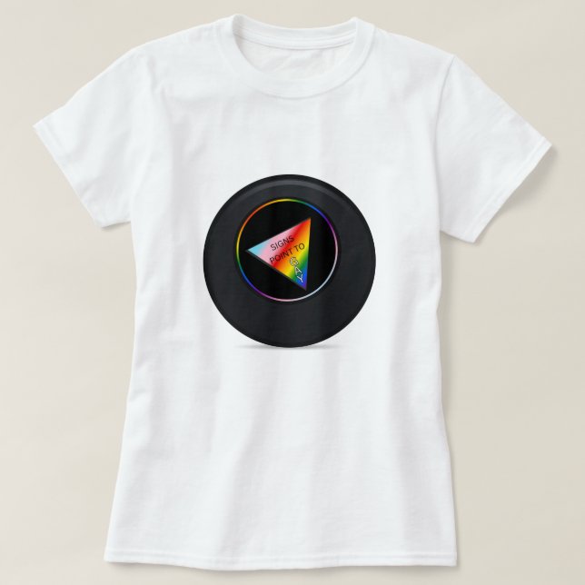 Camiseta del Orgullo del Mágico Ocho Ball (Diseño del anverso)