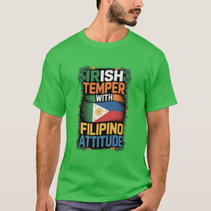 Camiseta del Orgullo Irlandés Filipino del Día de 