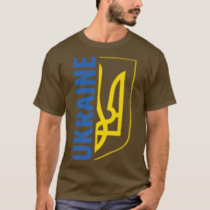 Camiseta del Orgullo Ucraniano para hombres escudo