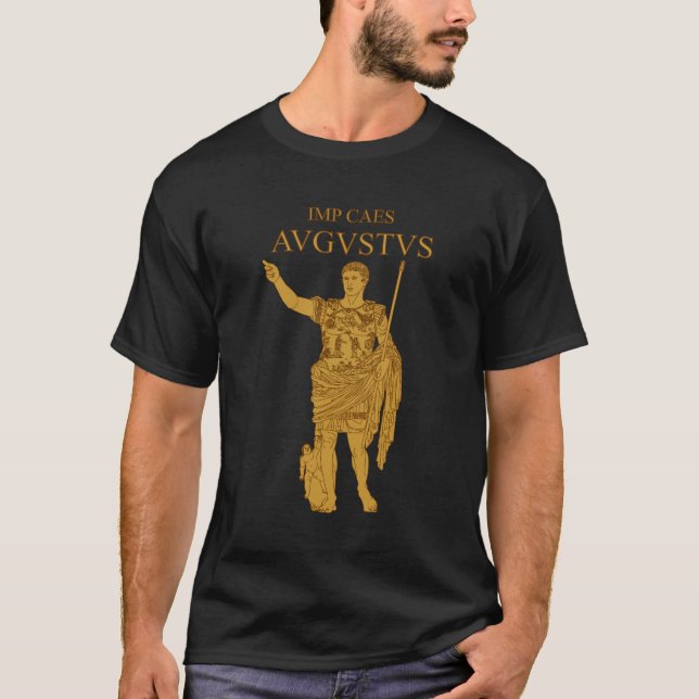 Camiseta del oro de la estatua de Augustus (Anverso)