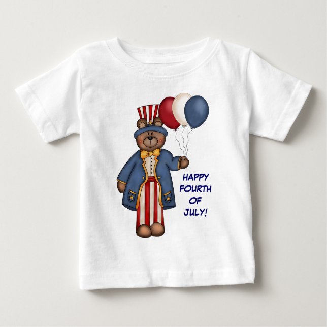 Camiseta Del Oso 4 De Julio (Anverso)