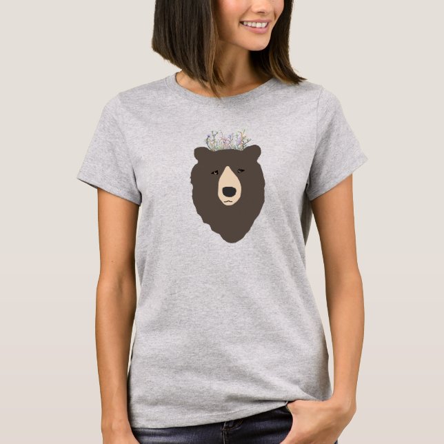 Camiseta del oso con corona floral (Anverso)