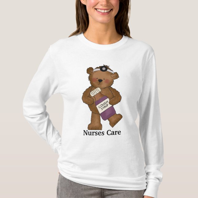 Camiseta del oso de cuidado de enfermeras (Anverso)