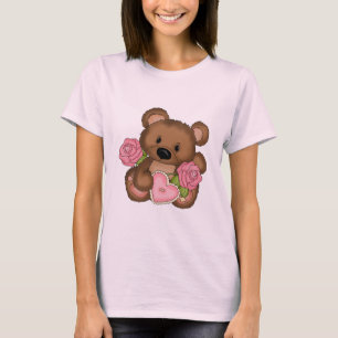 Camiseta del oso de la tarjeta del día de San