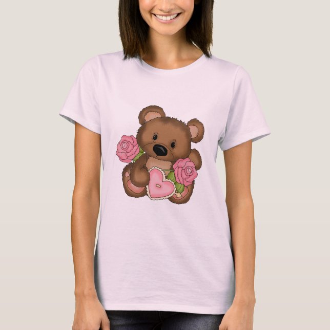 Camiseta del oso de la tarjeta del día de San (Anverso)