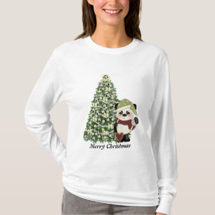 Camiseta del oso de panda del navidad