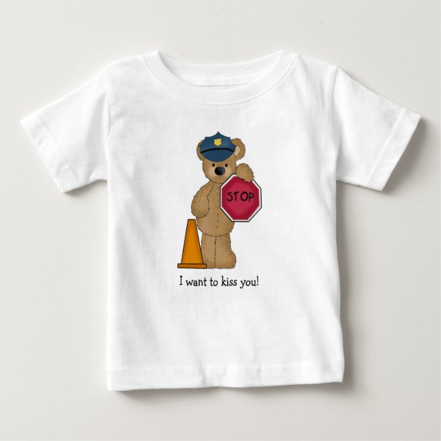 Camiseta del oso de peluche del policía (Anverso)
