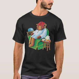 Camiseta del oso del té en época de solera de temp