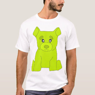 Camiseta del oso del verde de Fluo