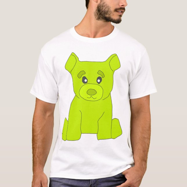 Camiseta del oso del verde de Fluo (Anverso)