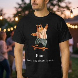 Camiseta del Oso Divertido que Trajo los Snacks