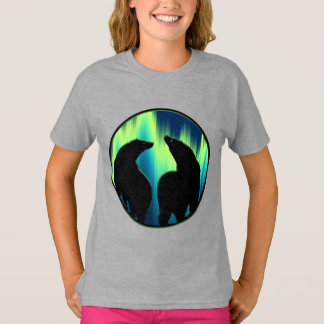 Camiseta del oso Luz del Norte Camiseta del Chica