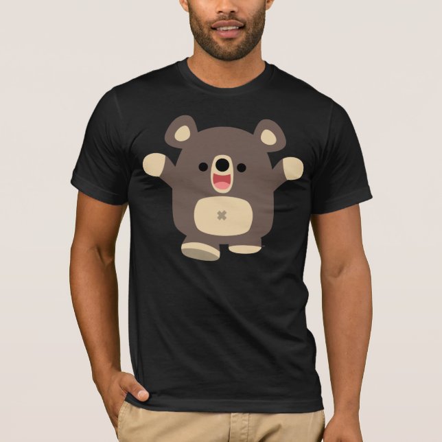 Camiseta del oso negro feliz Personalizado (Anverso)