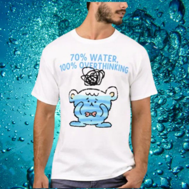 Camiseta del Oso Pensativo – 70% Agua, 100% Pensam (Subido por el creador)