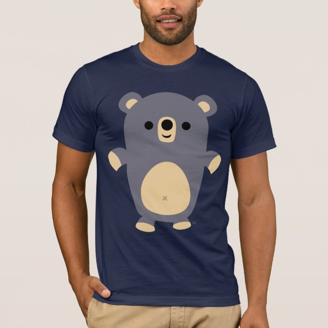 Camiseta del oso Personalizado azul grande (Anverso)